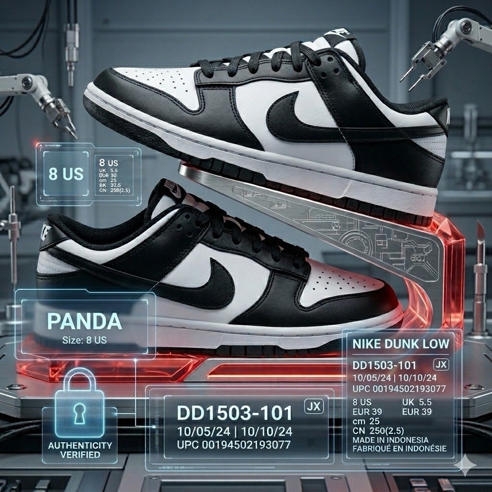 Nike Dunk Low Retro Panda Black White DD1503-101 Size 8W Womens VNDS No Box